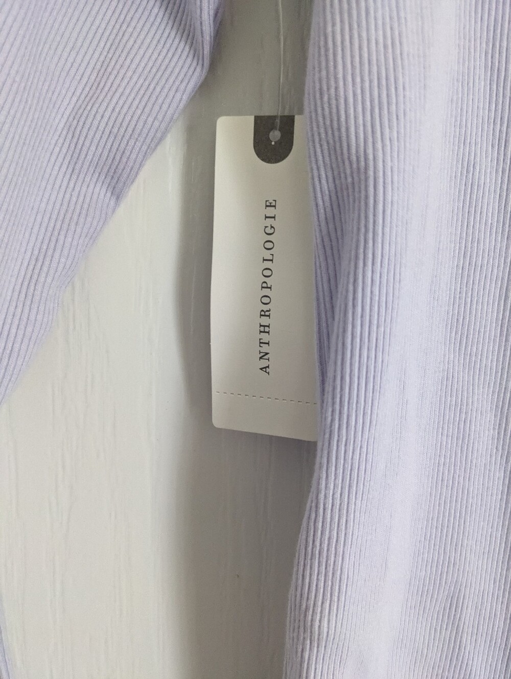 Anthropologie Blair cropped Long Sleeve Crewneck Top - Lavender - Picture 6 of 6
